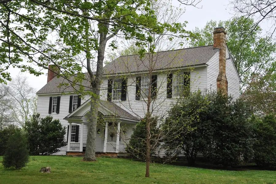 The historic Belle Vue house, begun as a log house around 1818, in Bellevue, Tennessee